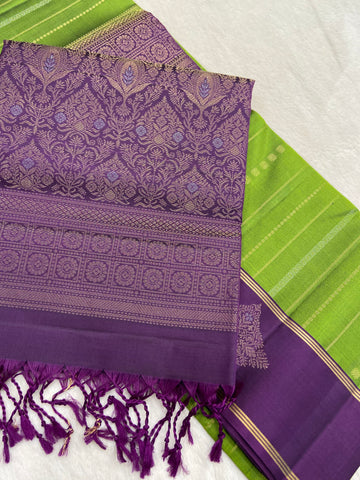 Pure Handloom Kanjeevaram Soft Silk Mark Certified Saree