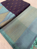 Premium Mini Kanchi Soft Silk Saree Dark 💜