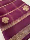 Pure Mix Mysore Crepe Silk Saree (wine)