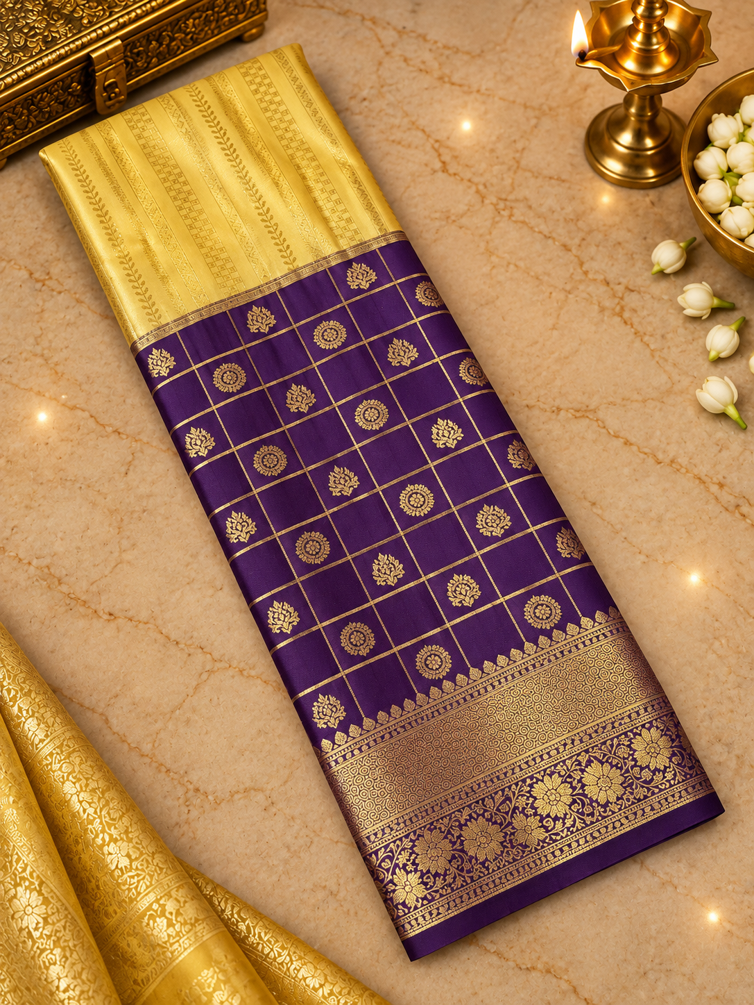 Premium Bridal Semi Kanchipuram Silk Saree -902334