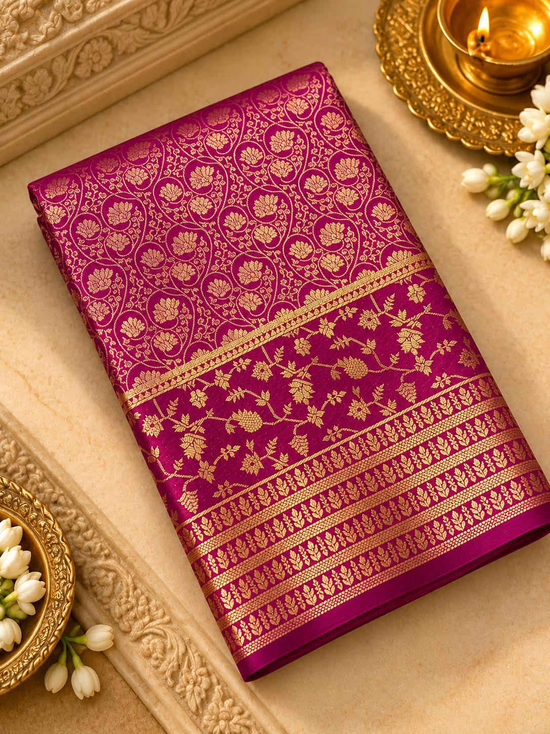 Premium Bridal Semi Kanchipuram Silk Saree