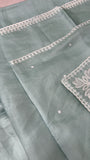 Premium Soft Organza Saree With Embroidery