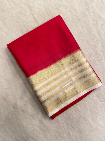 Semi Mysore Silk Saree Digital Print Blouse
