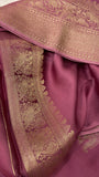 Pure Crepe Satin Silk Saree - 902221
