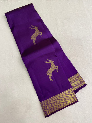 Pure 1G zari handloom Kanjeevaram silk mark certified saree
