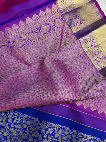Pure 1G zari handloom Kanjeevaram silk mark certified saree