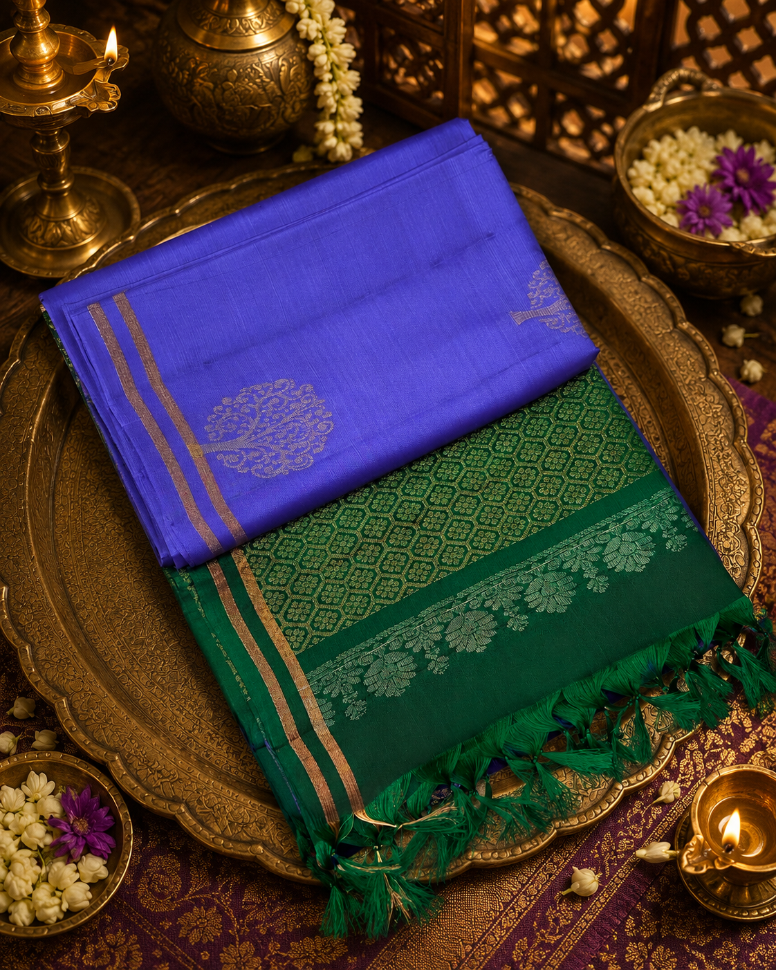 Pure Kanjeevaram Soft Silk Saree