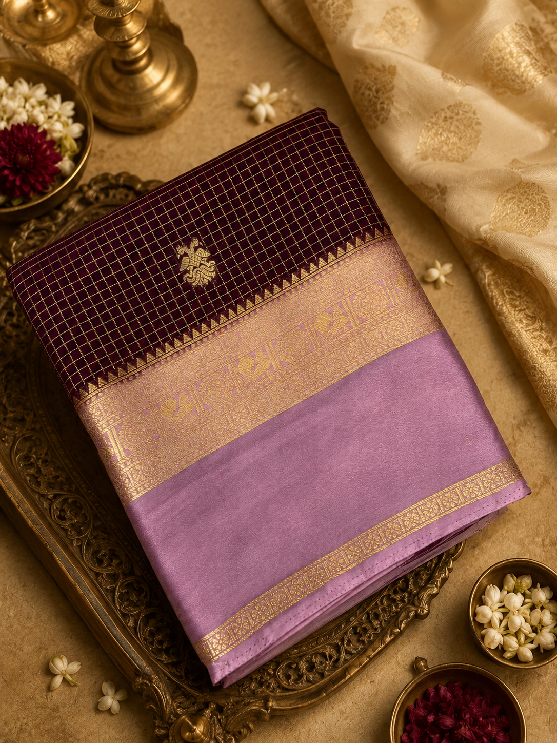 Premium Semi Mysore Crepe Silk Saree