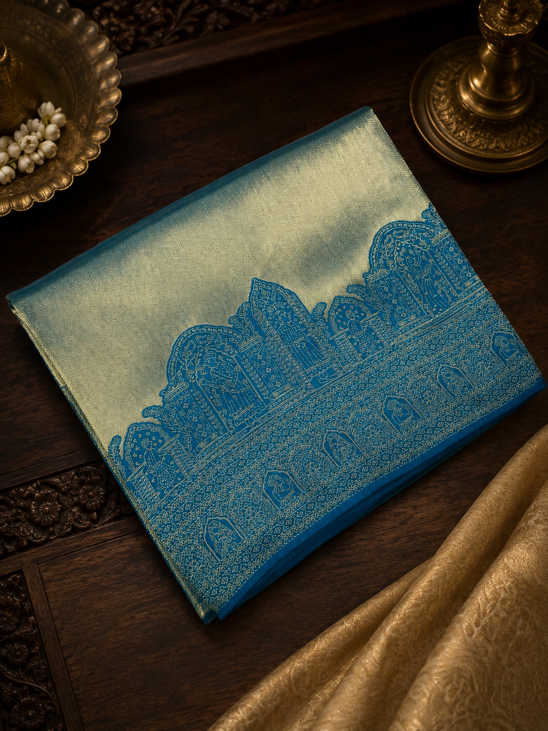 Premium Bridal Semi Tissue Kanjeevaram Silk Saree