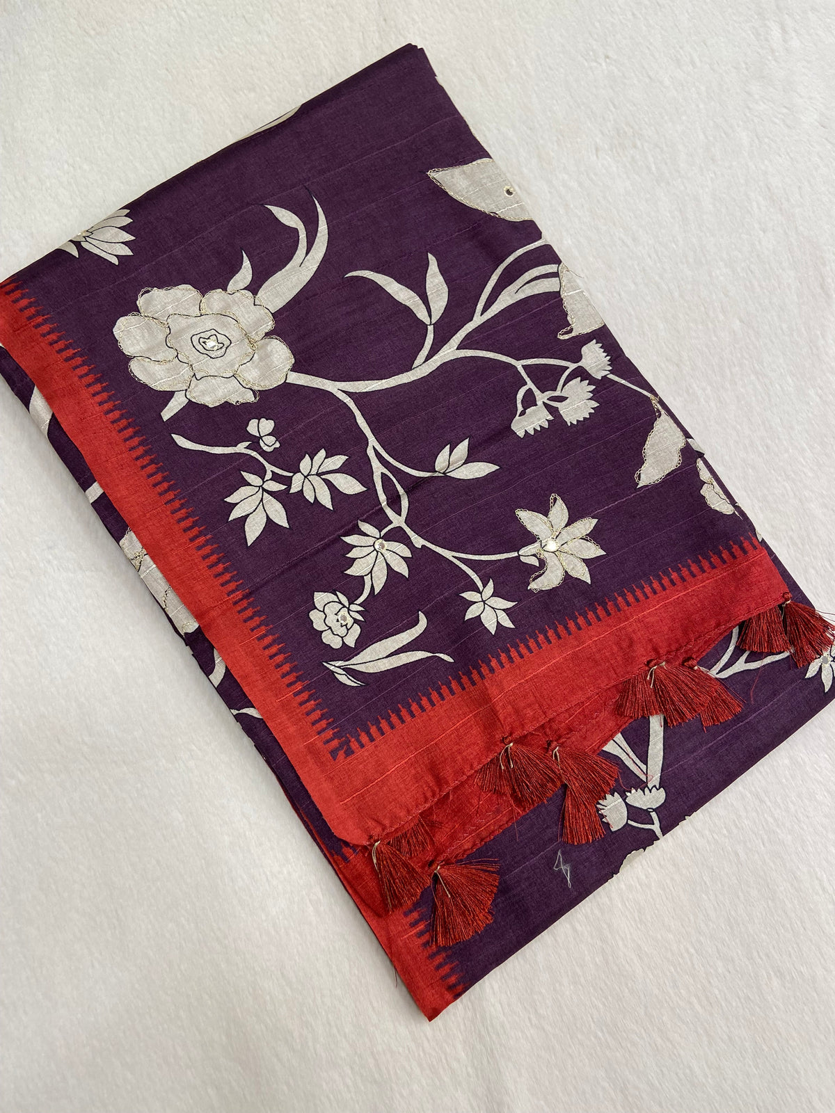 Premium Butter Silk Saree With Appliqué Zari