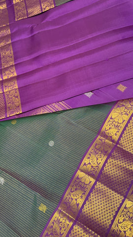 Pure 1G zari handloom Kanjeevaram silk mark certified saree