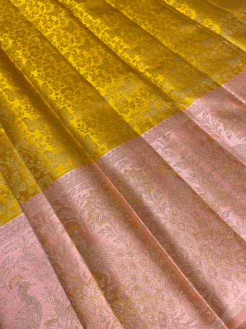 Pure Zari Handloom Kanjeevaram Silk Mark Certified Saree