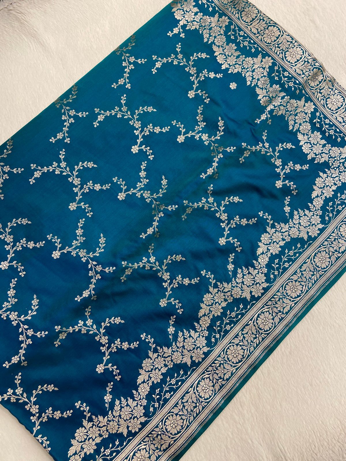 Premium Banarasi Crape Satin Silk Saree