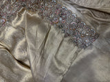 Pure handwork tissue kanjeevaram saree with dupatta