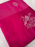 Premium Crepe Satin Silk Saree 💗