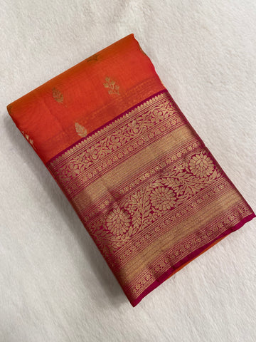 Half mix Kanjeevaram silk saree