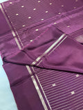 Pure Mix Crepe Mysore Silk Saree (Wine)