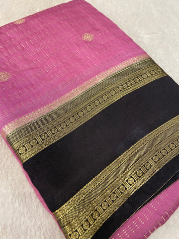 Premium Semi Chanderi Saree🖤