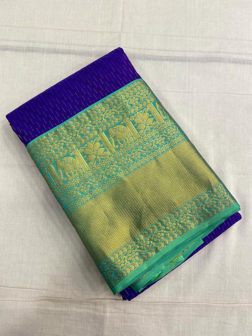 Pure Kanjeevaram Tissue Embroidery Saree main image 0