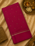 Pure Mix Crepe Mysore Silk Saree (Reddish pink)