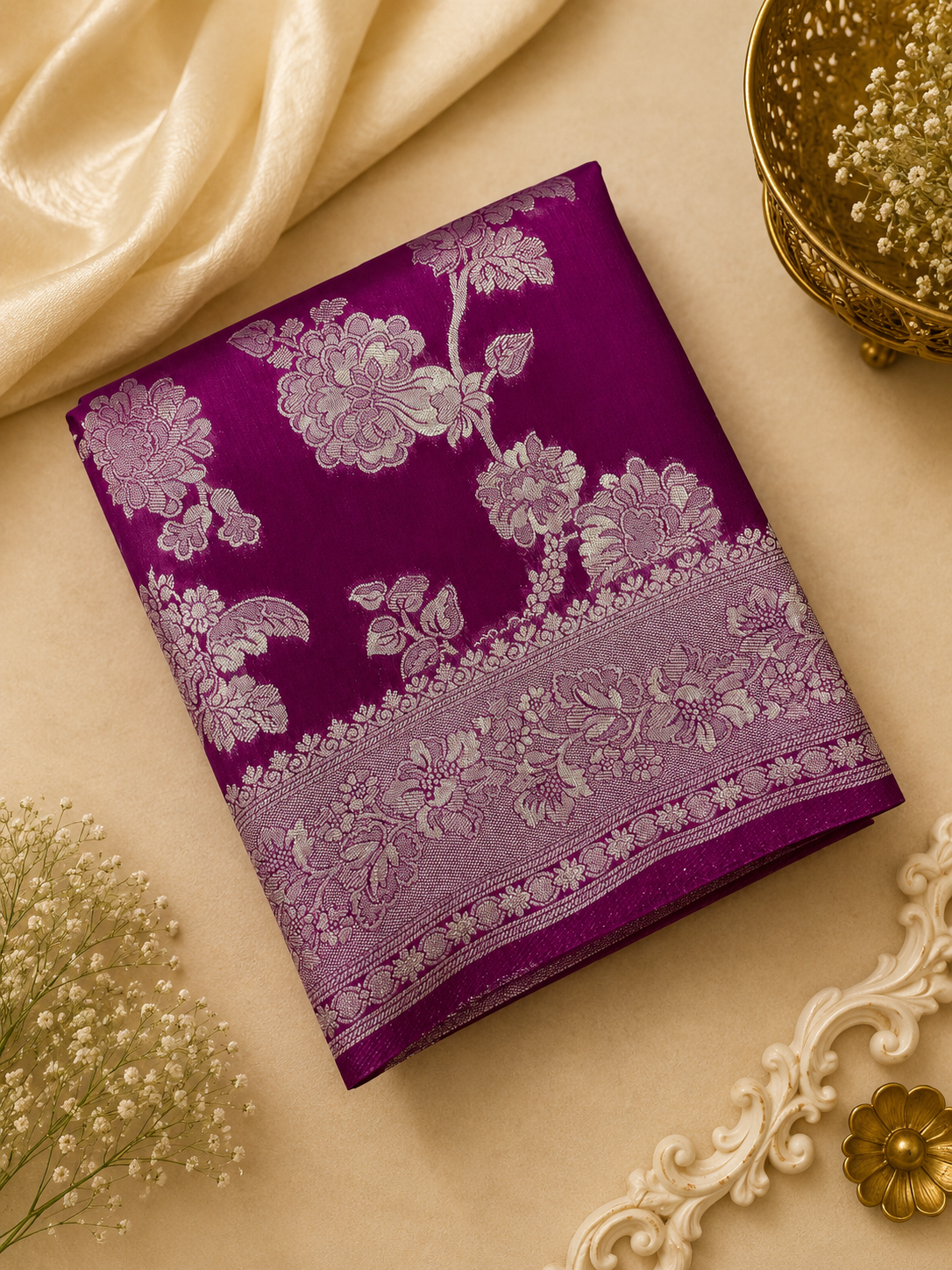 Russian Georgette Saree 💜