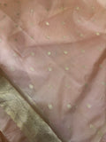 Premium quality semi Paithani silk by Organza- Baby pink- 902472