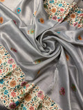 Premium Banarasi Crepe Silk Saree 🩶
