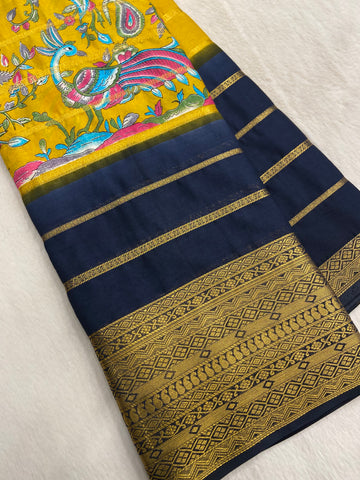 Premium Printed Semi Crepe Mysore Silk Saree