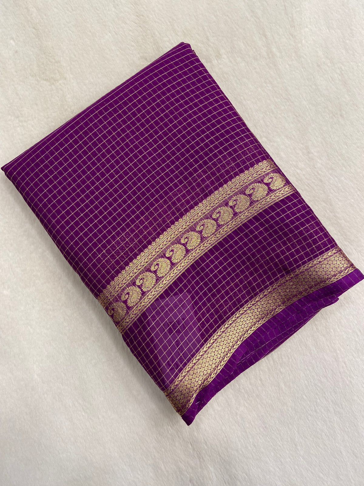 Premium crepe semi Mysore silk saree💜