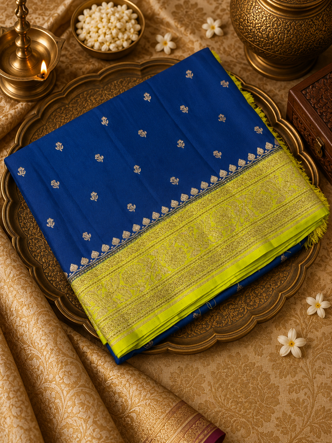 Pure Crepe Banarasi Silk Saree