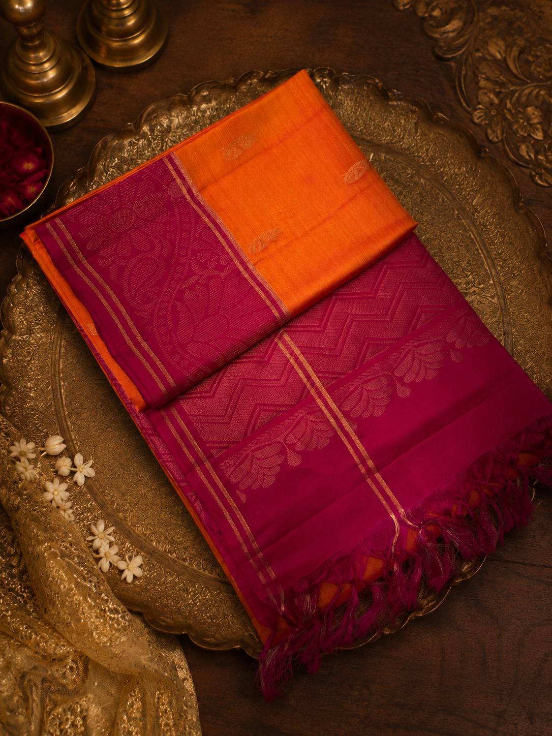 Pure Kanjeevaram Soft Silk Saree