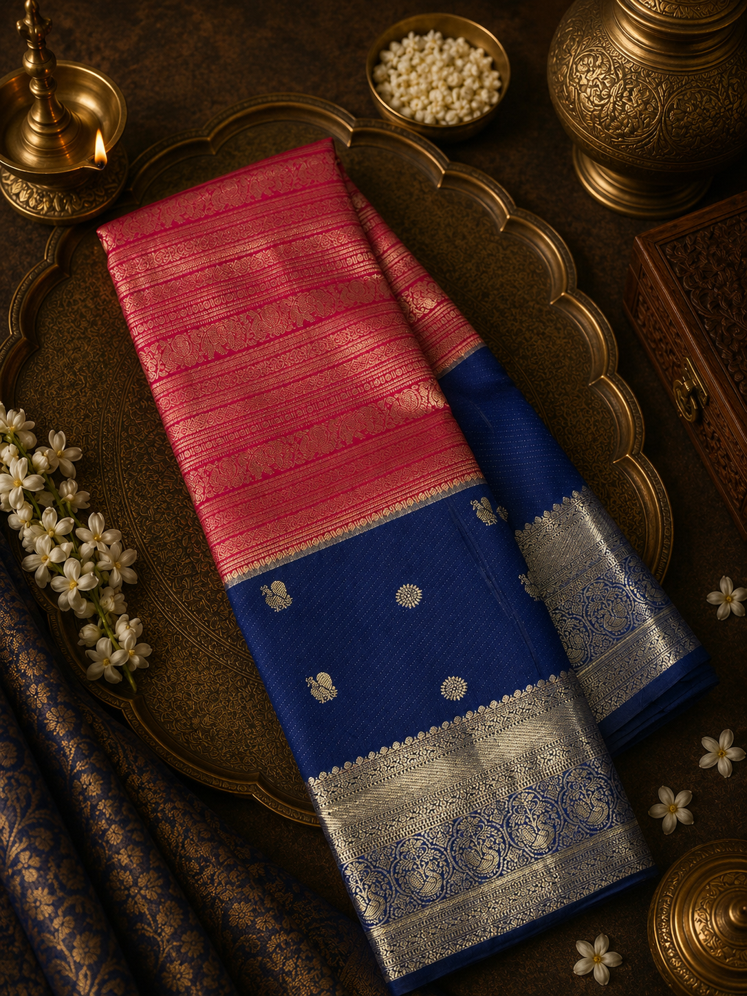 Premium Bridal Semi Kanchipuram Silk Saree