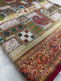 Premium Banarasi Crepe Kalamkari Saree