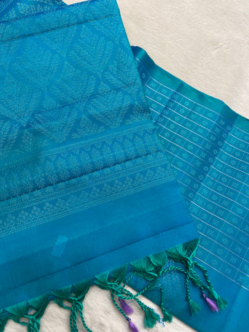 Pure Handloom Kanjeevaram Soft Silk Mark Certified Saree