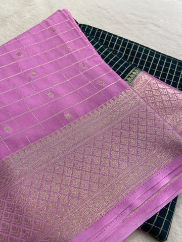 Pure Mix Crepe Mysore Silke Saree ✨