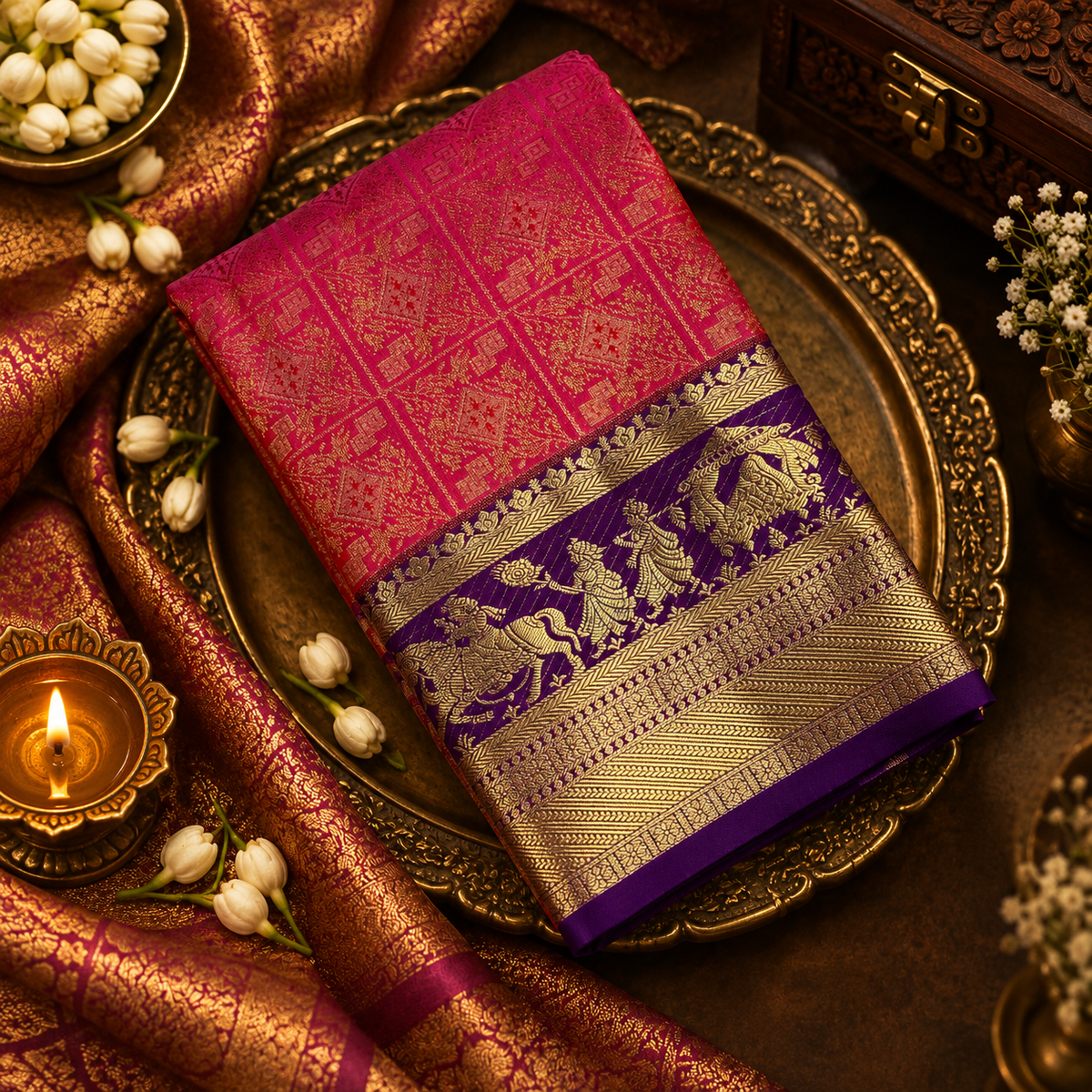 Premium Semi Kanjeevaram Silk Saree - 902211