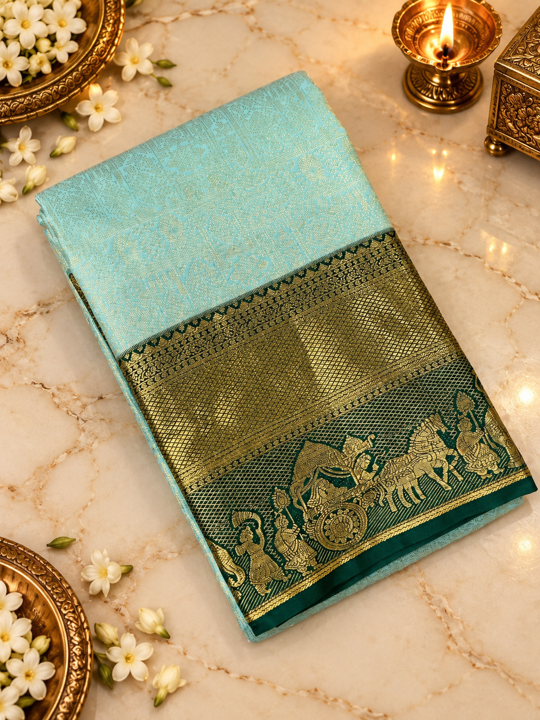Premium Bridal Semi Kanchipuram Silk Saree - 902003