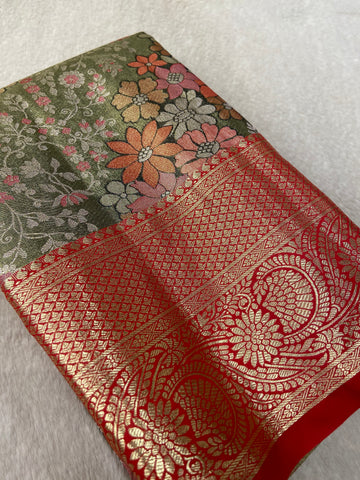 Bridal Semi Tissue Silk Saree