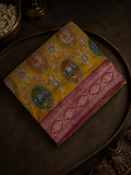 Premium Banarasi Crepe Kalamkari Saree