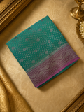 Pure crepe khaddi Banarasi saree- Silk mark certified