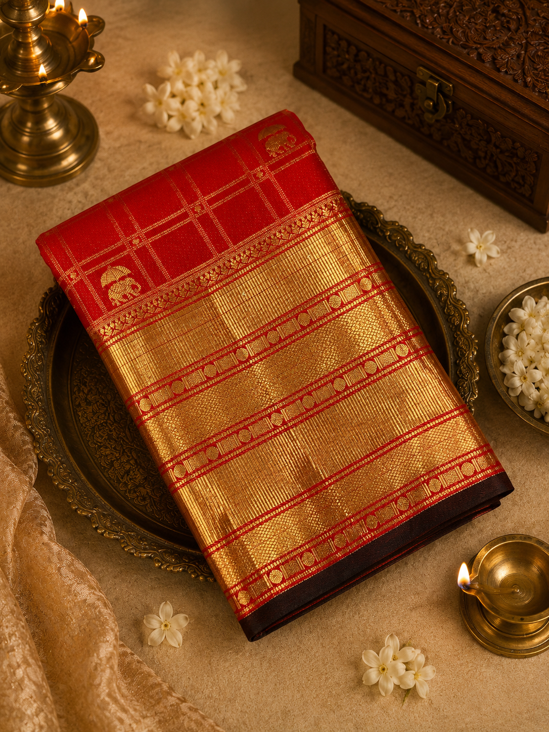 Premium Semi Kanchipuram Silk Saree