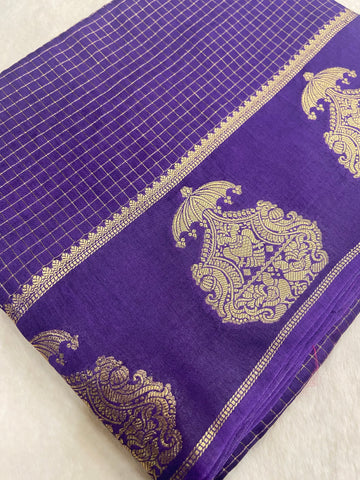 Premium Viscose Silk Saree (purple)