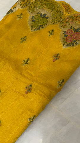 Premium Quality Semi Mashru Silk Saree with Scalloped border