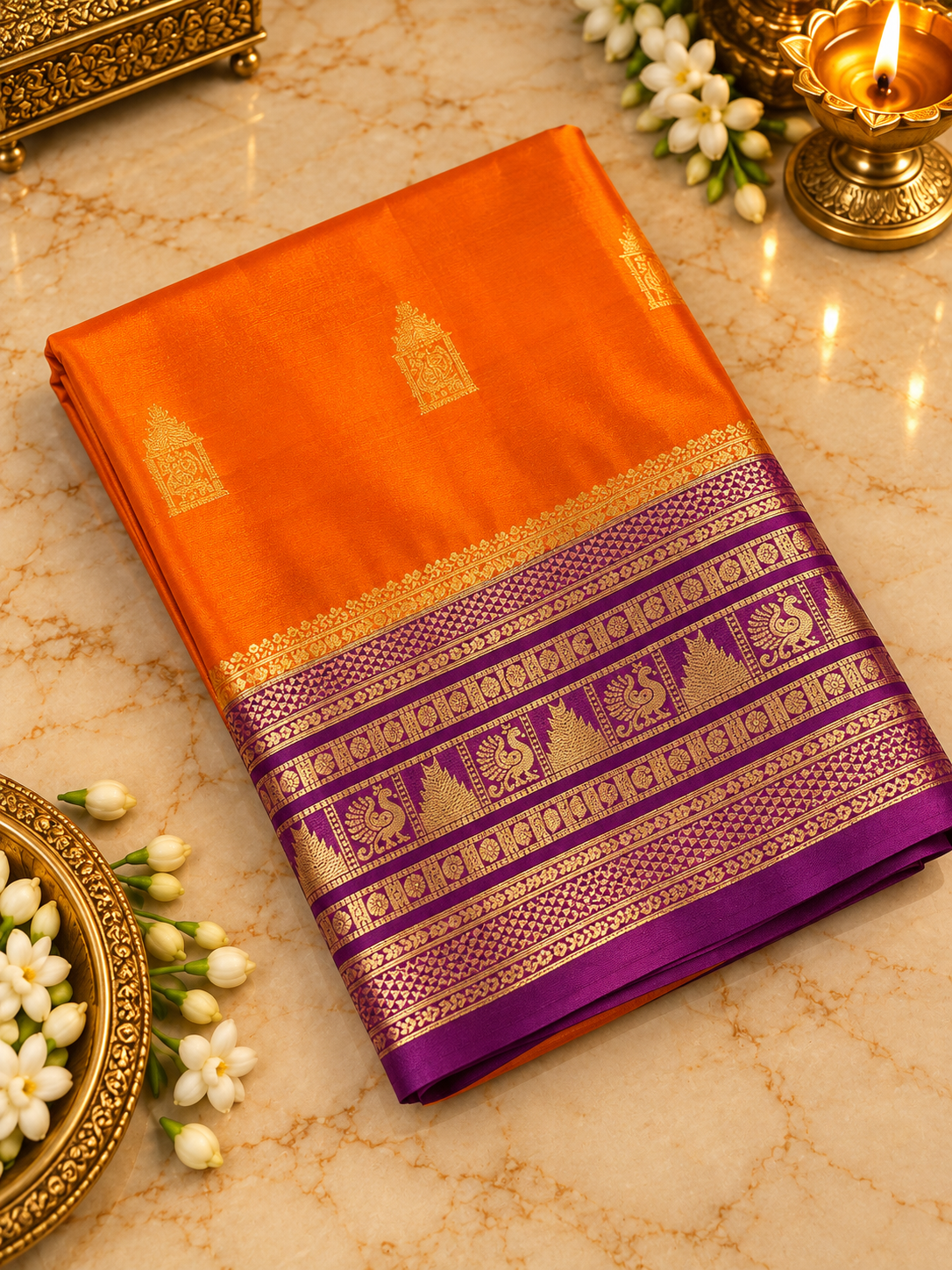 Premium Semi Mysore Silk Saree - 902557