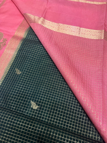 Premium Semi Crepe Mysore Silk Saree💚