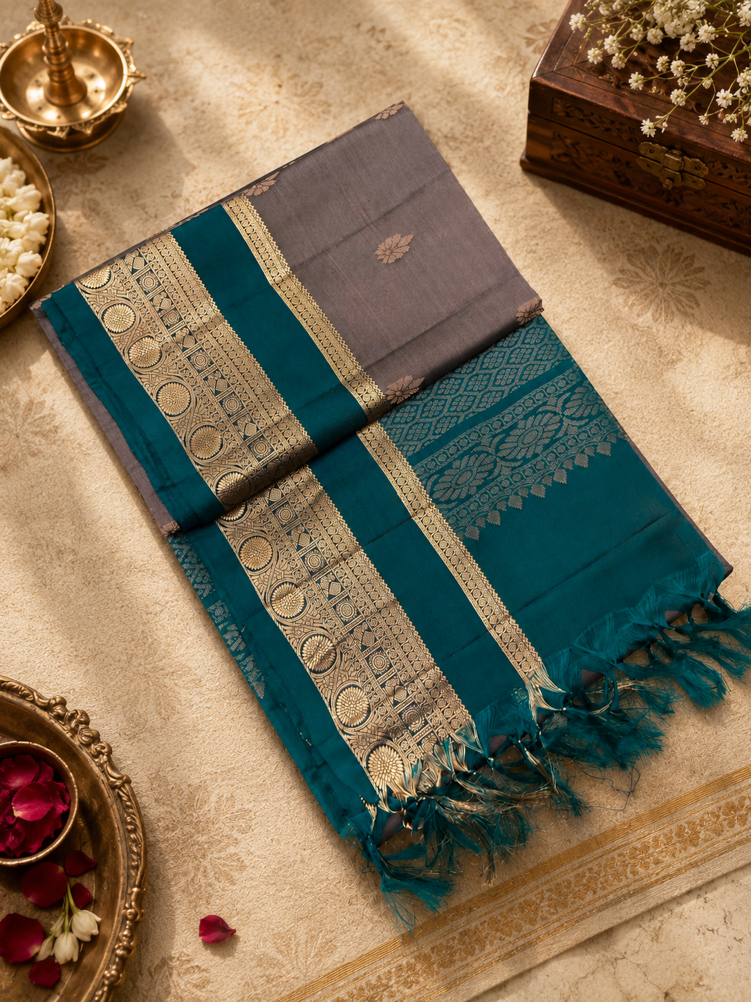 Pure Kanjeevaram Soft Silk Saree