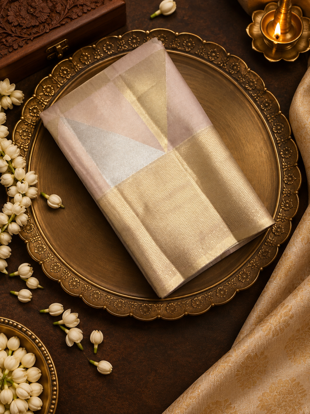 Premium Semi Bridal Tissue Silk Saree - DIAMOND4