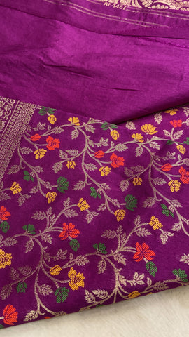 Premium semi Mashru silk saree💜