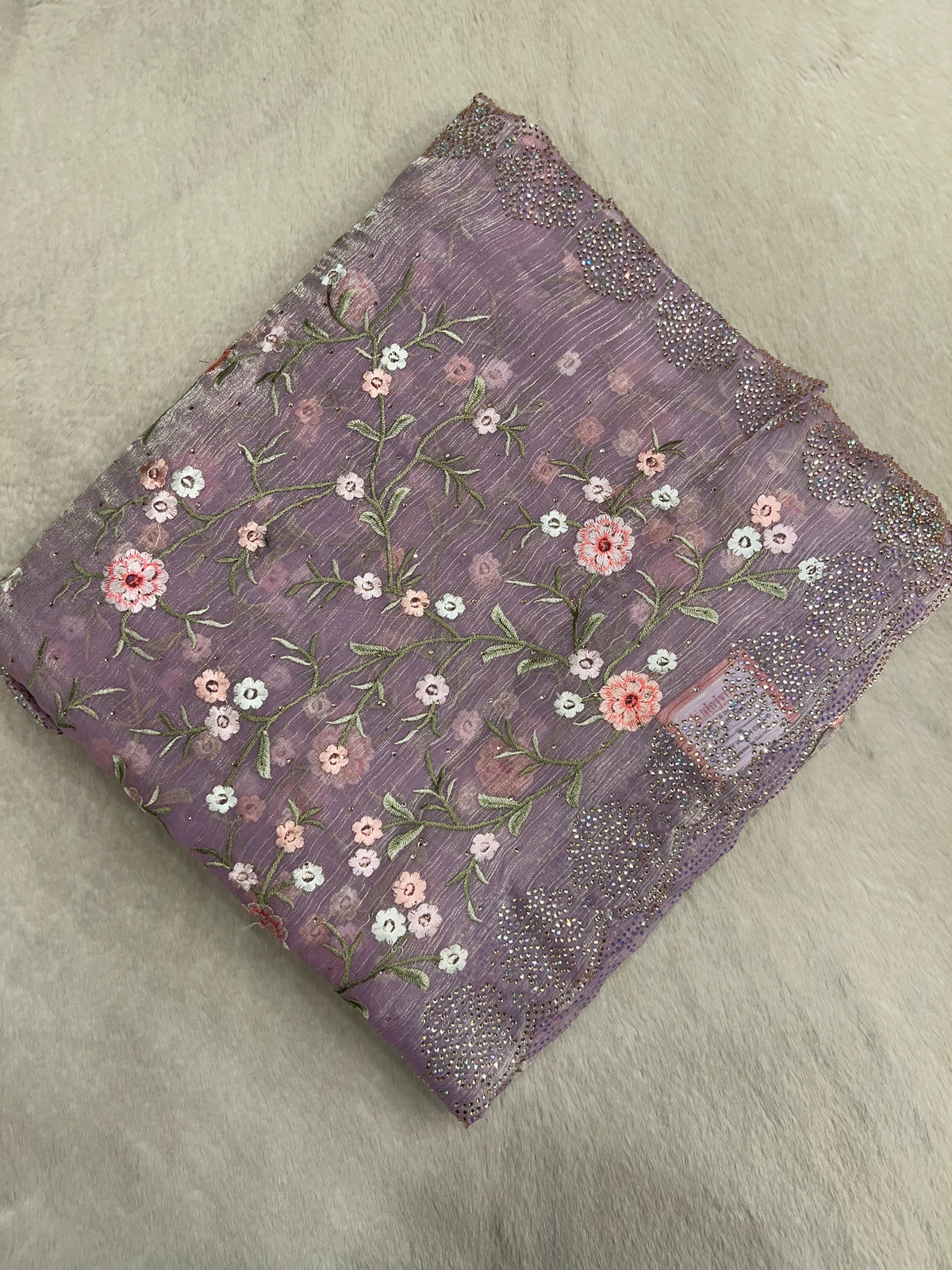Premium crush organza saree