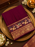 Premium Crepe Mysore Silk Saree With Embroidery - 902533